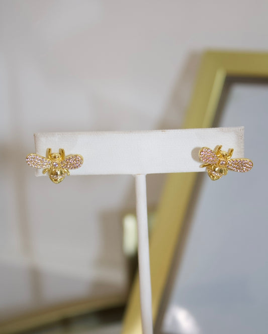 Gold Bumblebee Earrings