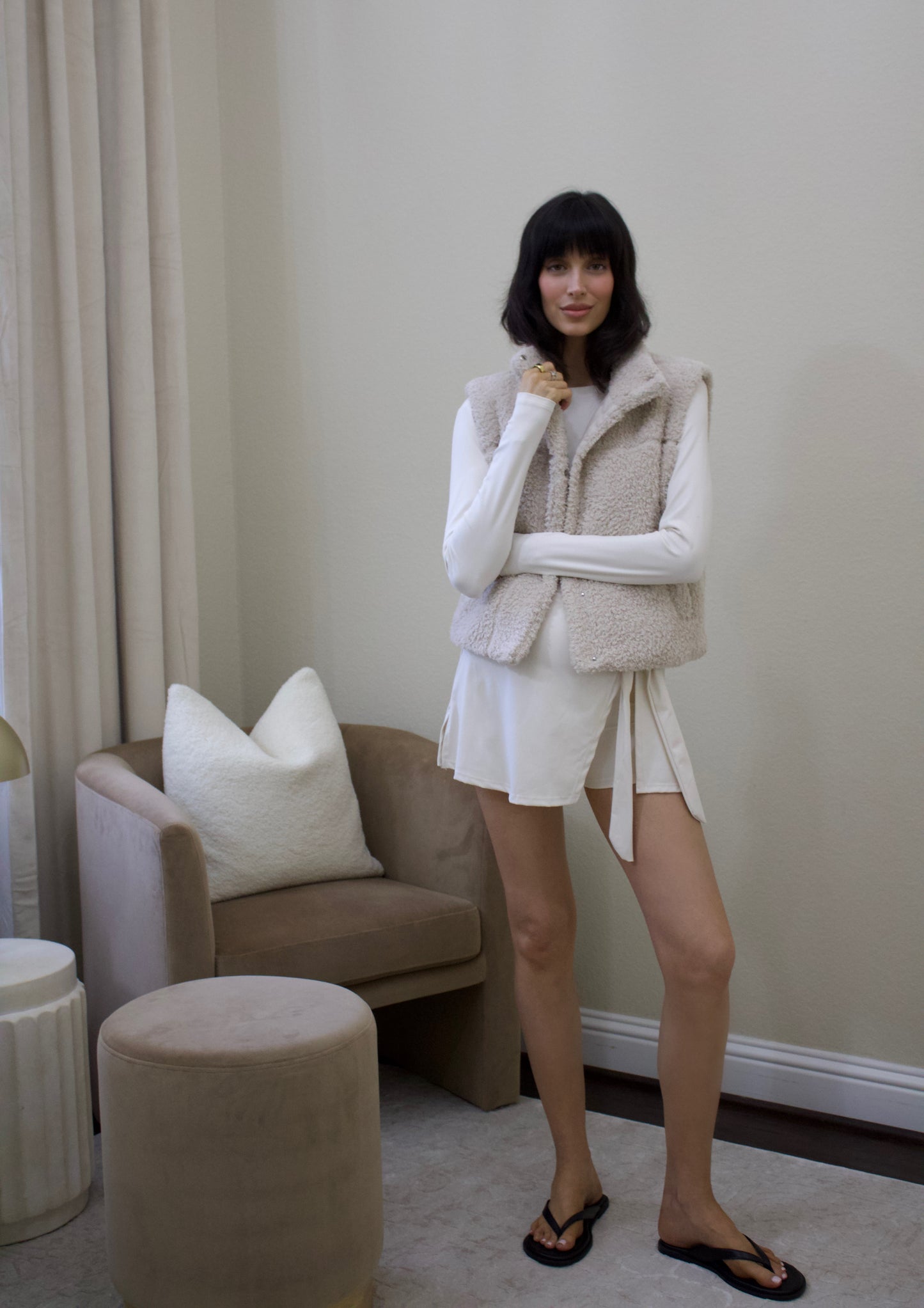 Barefoot Dreams Stone Puffer Vest