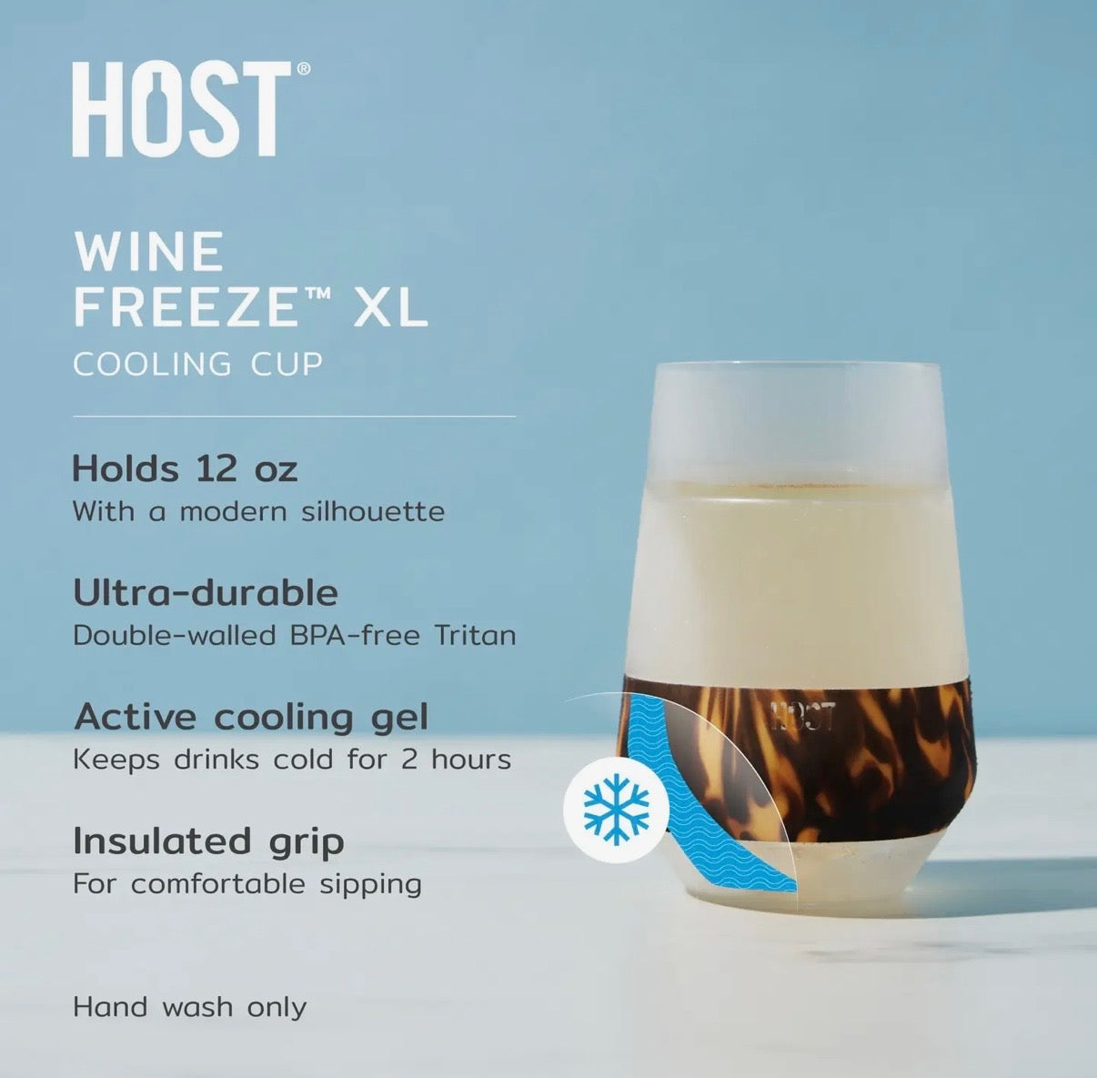 Wine Freeze Xl Cooling Cup in Tortoise