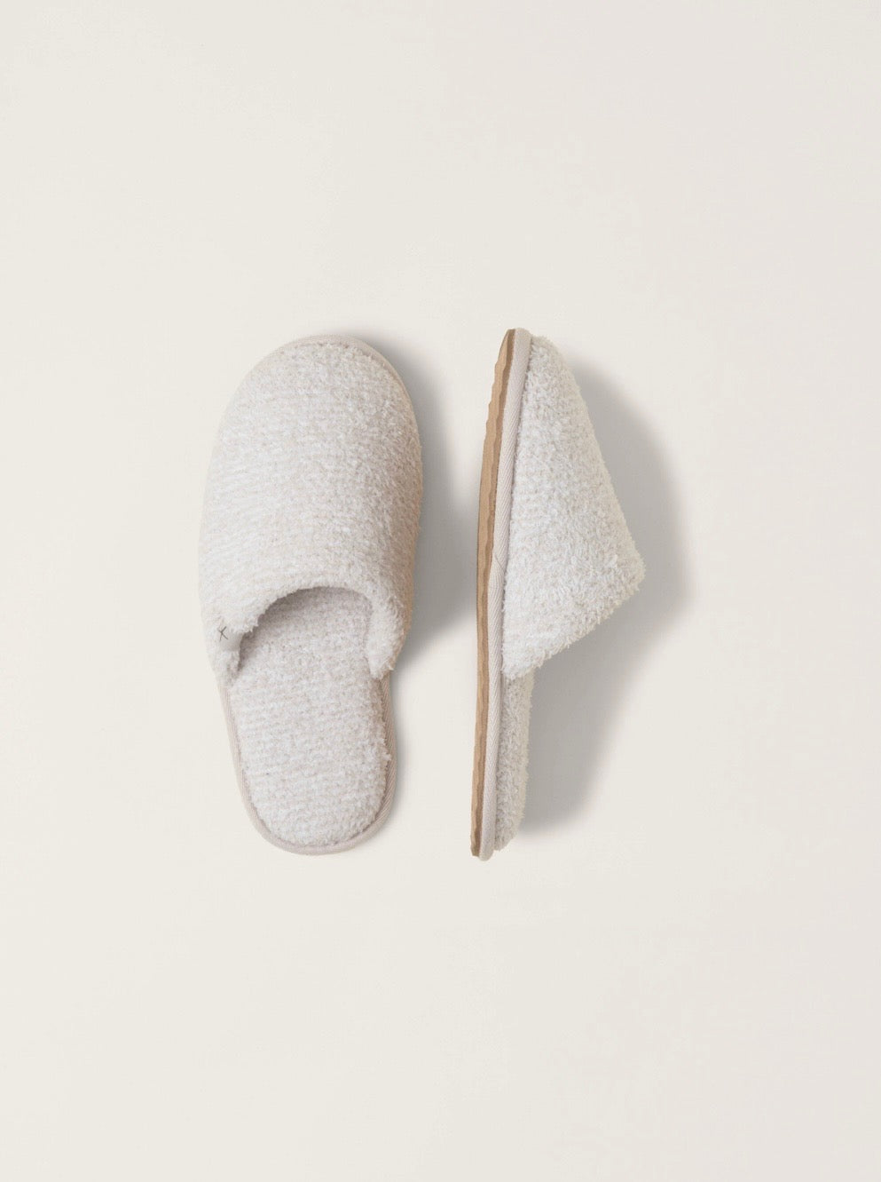 Barefoot Dreams Cozy/Chic Stone White Unisex Slippers