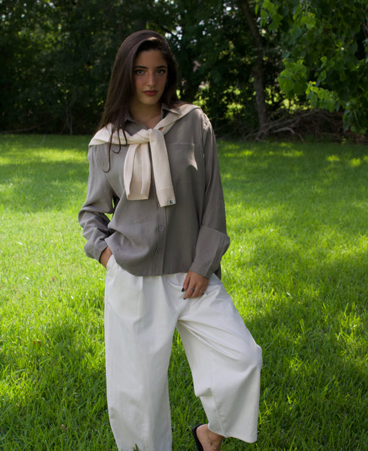 Cream Buckram Pants
