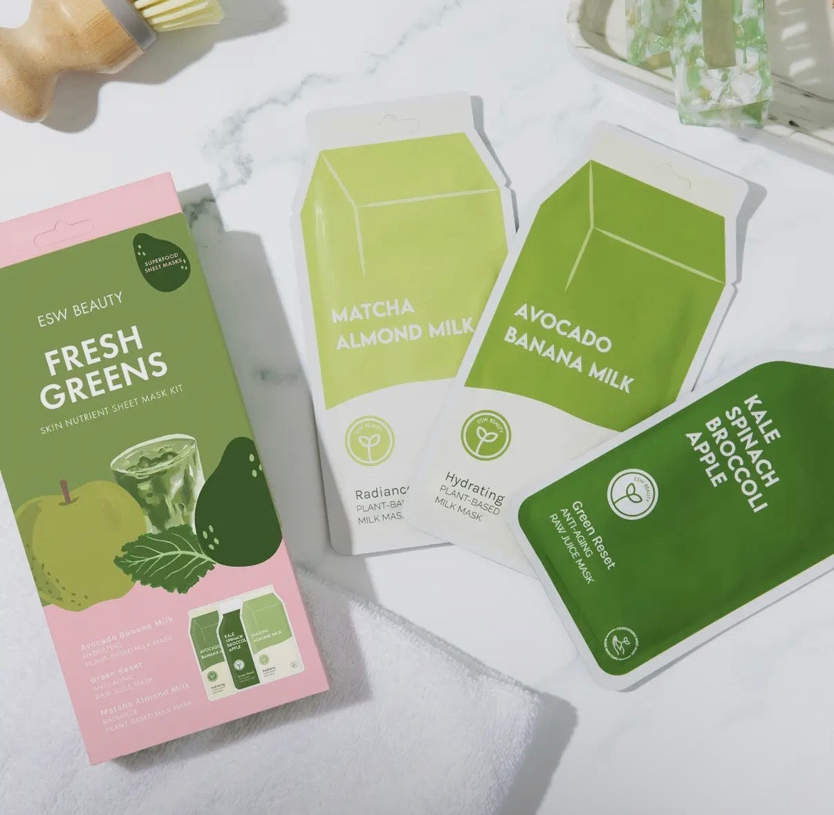 Fresh Greens ESW Sheet Mask With Trio Set