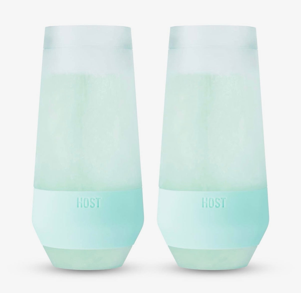 Champagne Freeze Cooling Cups in Sea foam Set of 2