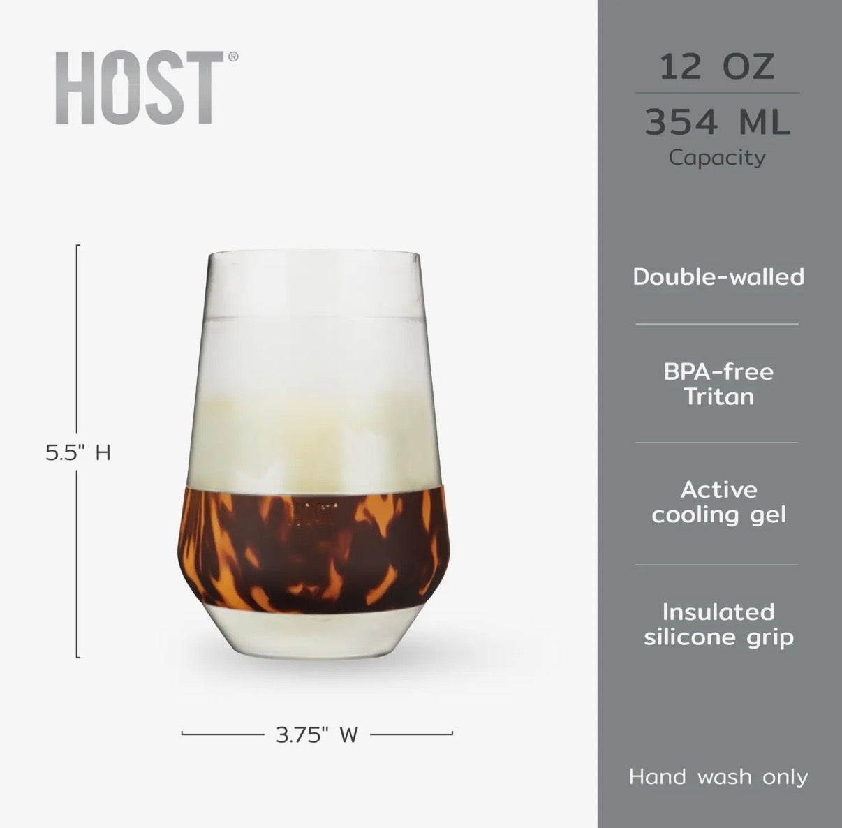 Wine Freeze Xl Cooling Cup in Tortoise