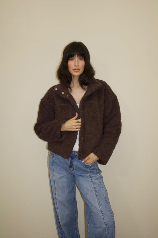 Barefoot Dreams Umber Button-Up Puffer Jacket