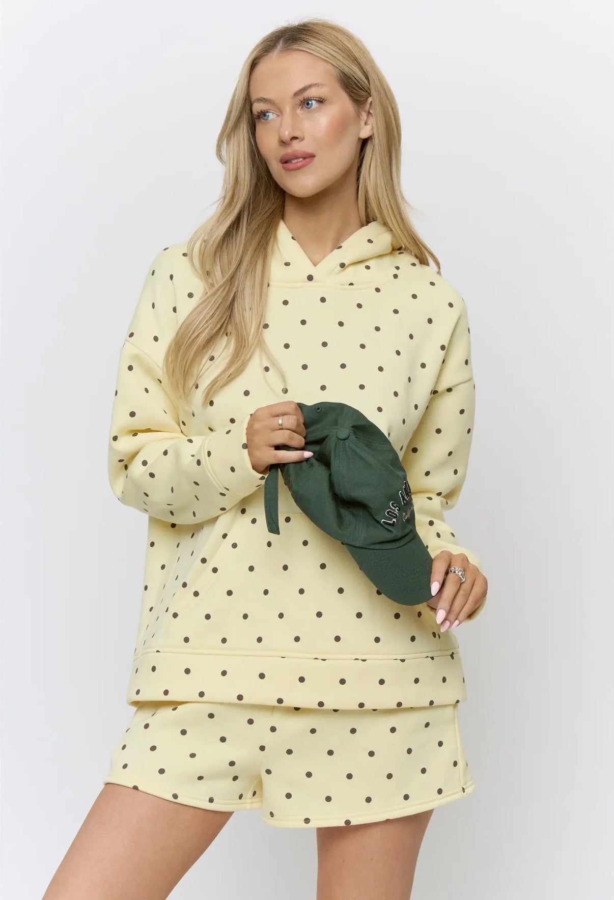 Polka Dot Hoodie and Shorts Set