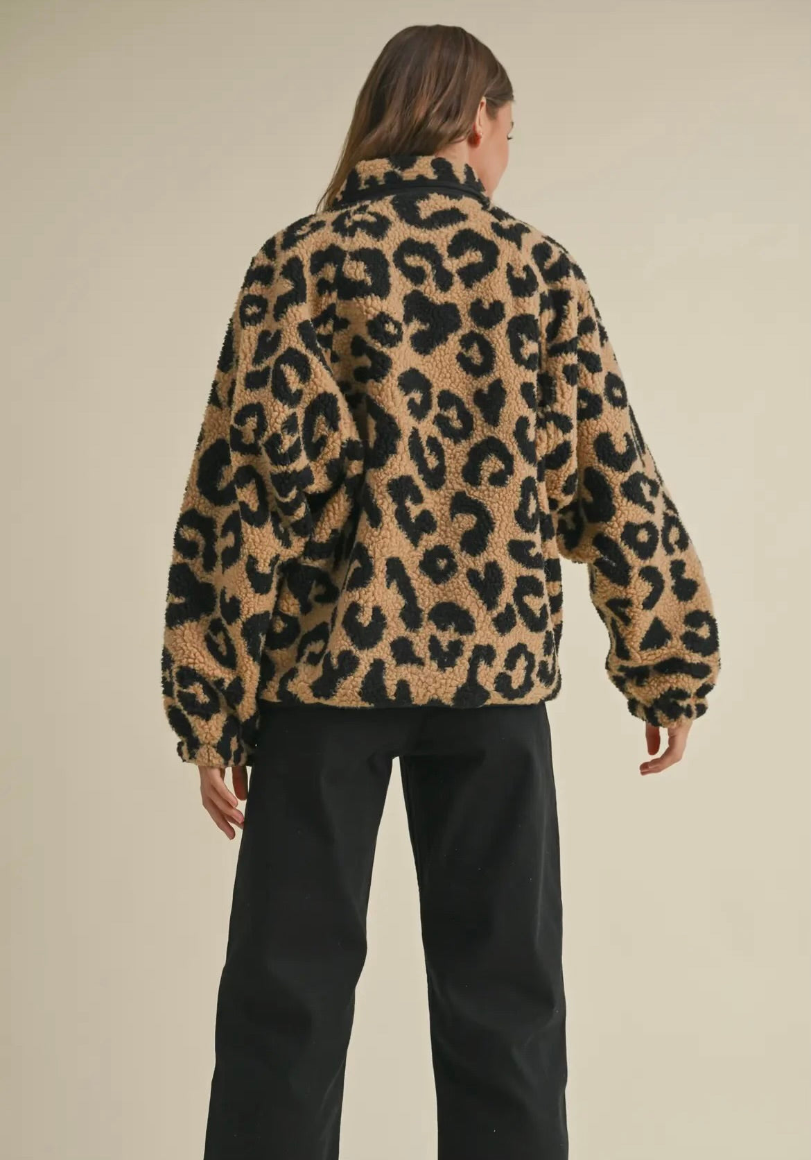 Leopard Sherpa Jacket