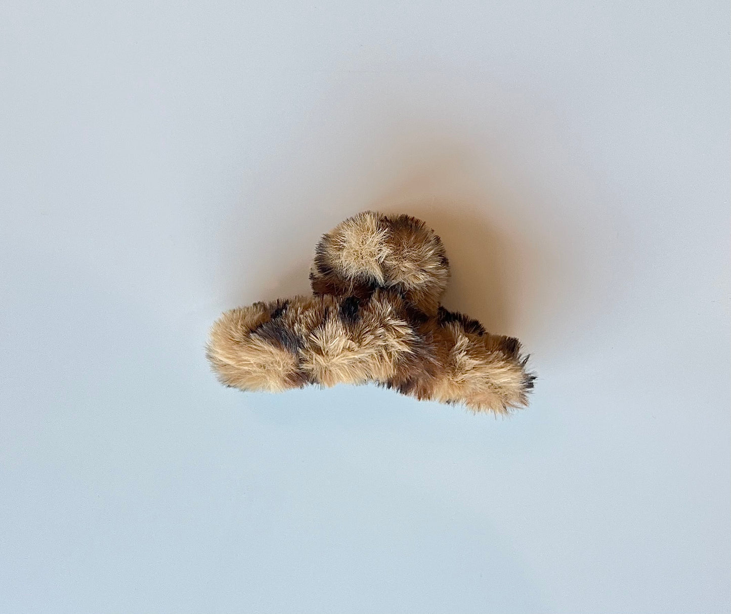 Brown Leopard Fuzzy Clip