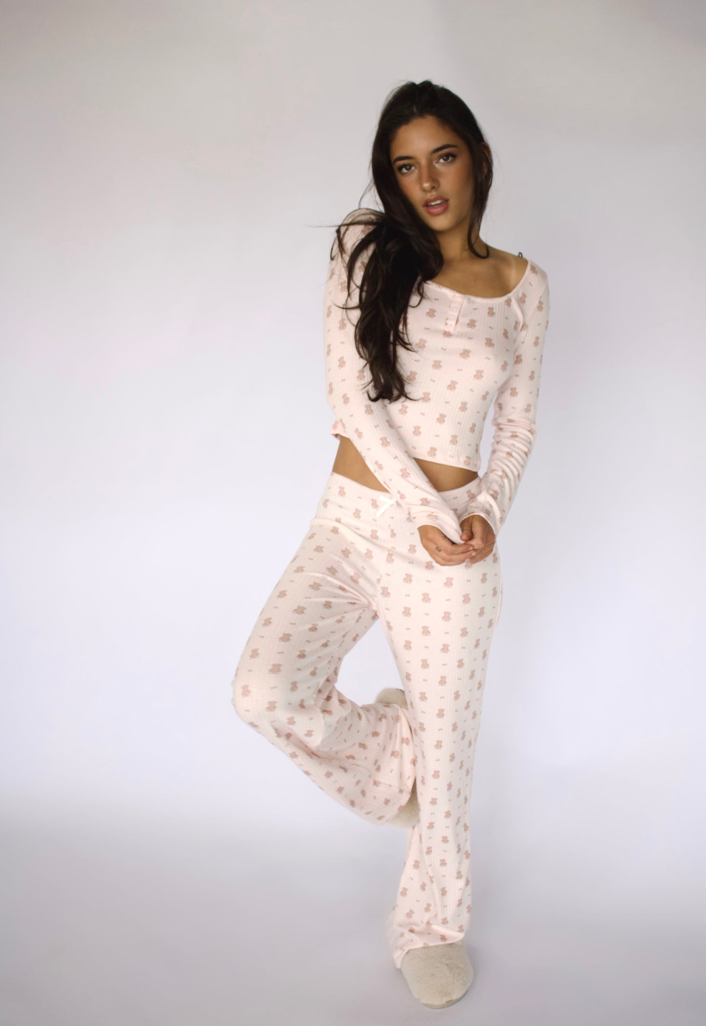 Pink Teddy Bear PJ Set