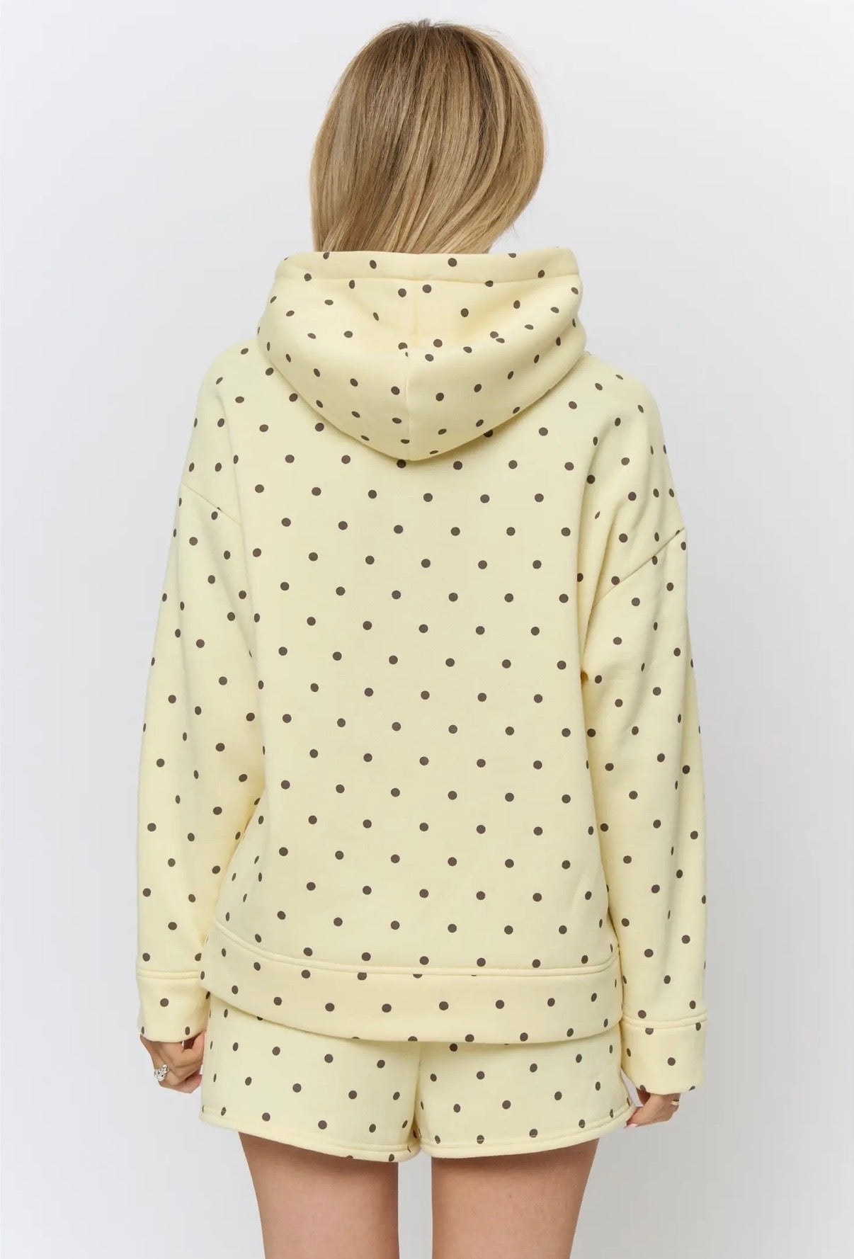 Polka Dot Hoodie and Shorts Set