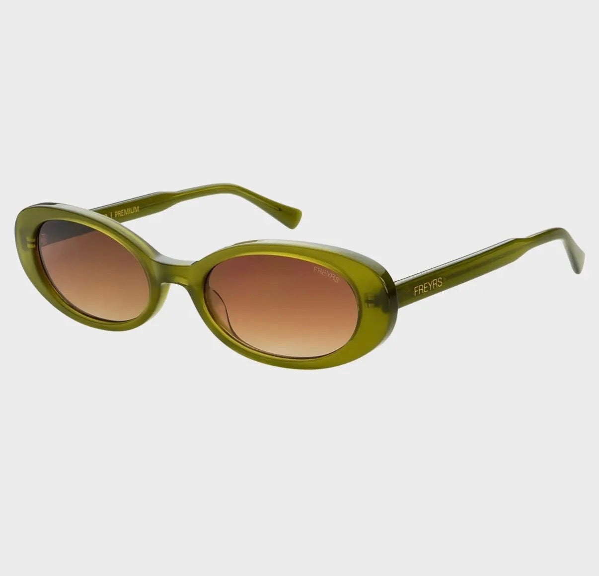 Olive Mimi Acetate Oval Sunglasses