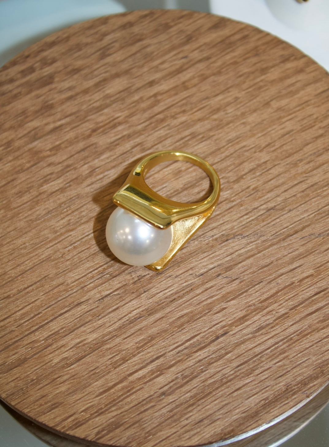 Chunky Gold/Pearl Ring