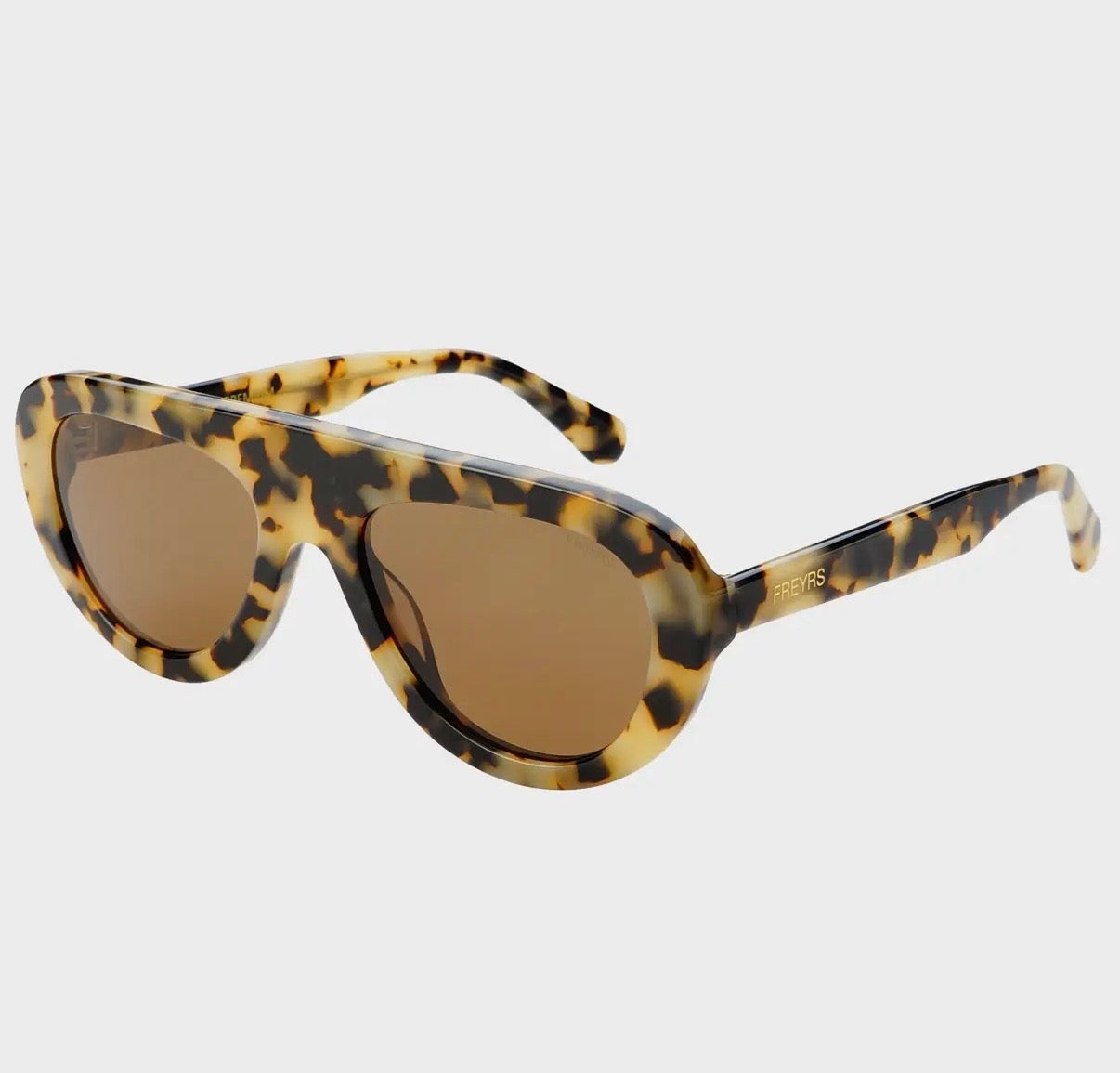 Milky Tortoise Jetsetter Acetate Women’s Aviator Sunglasses