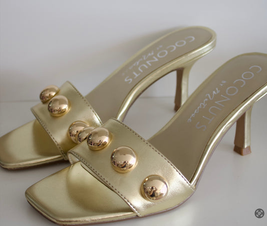 THEO GOLD KITTEN HEEL