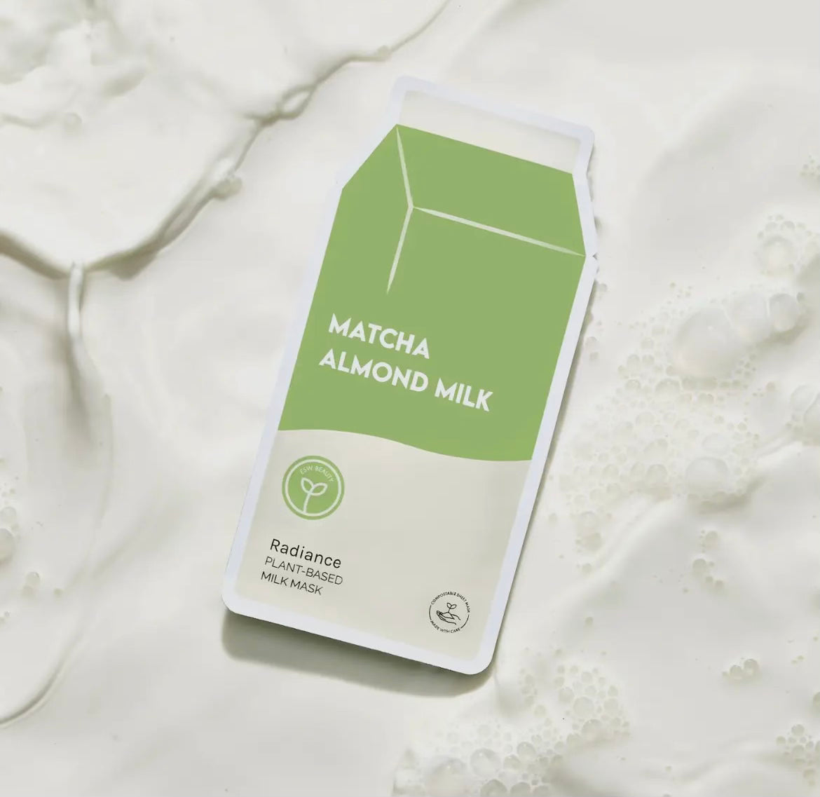Matcha Almond Milk Radiance Plant Based Milk Sheet Mask