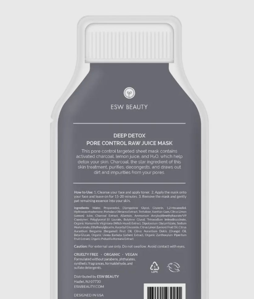 Deep Detox Pore Control Raw Juice Sheet Mask