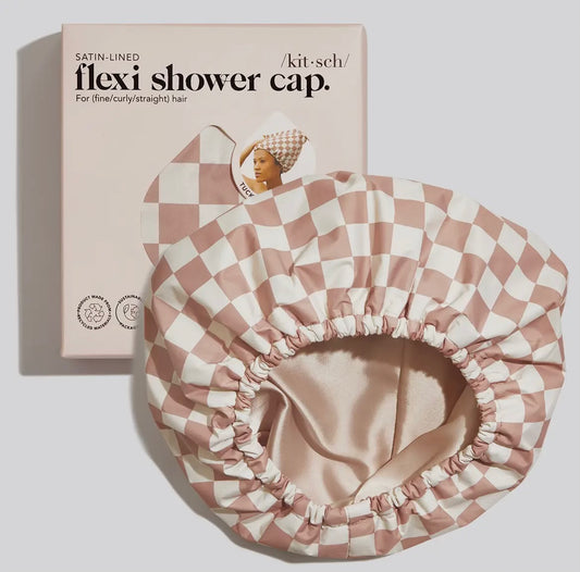 Satin Lined Flexi Shower Cap