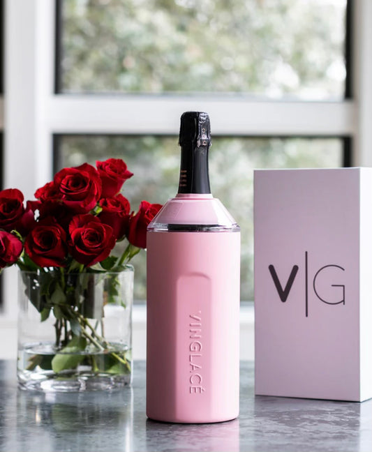 Vinglace Glass Pink Wine Chiller