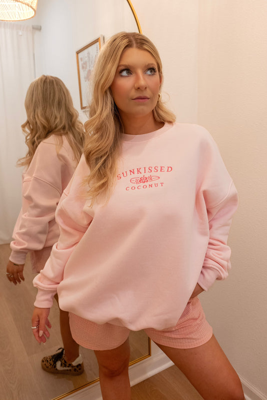 Sunkissed Coconut Light Pink Crewneck