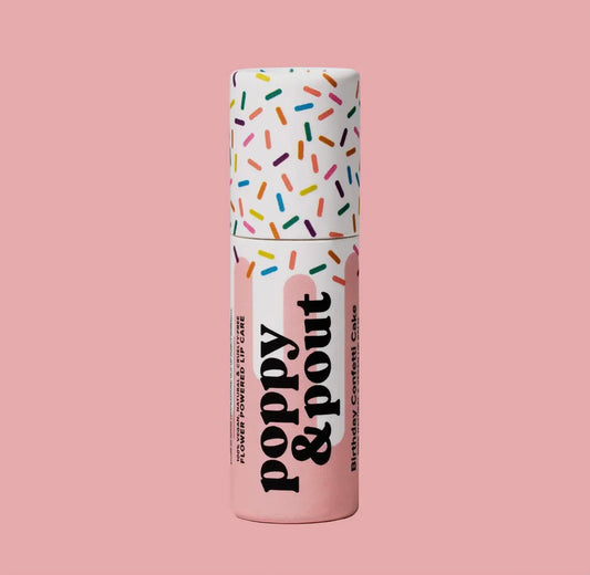 POPPY & POUT BIRTHDAY CONFETTI CAKE LIP BALM