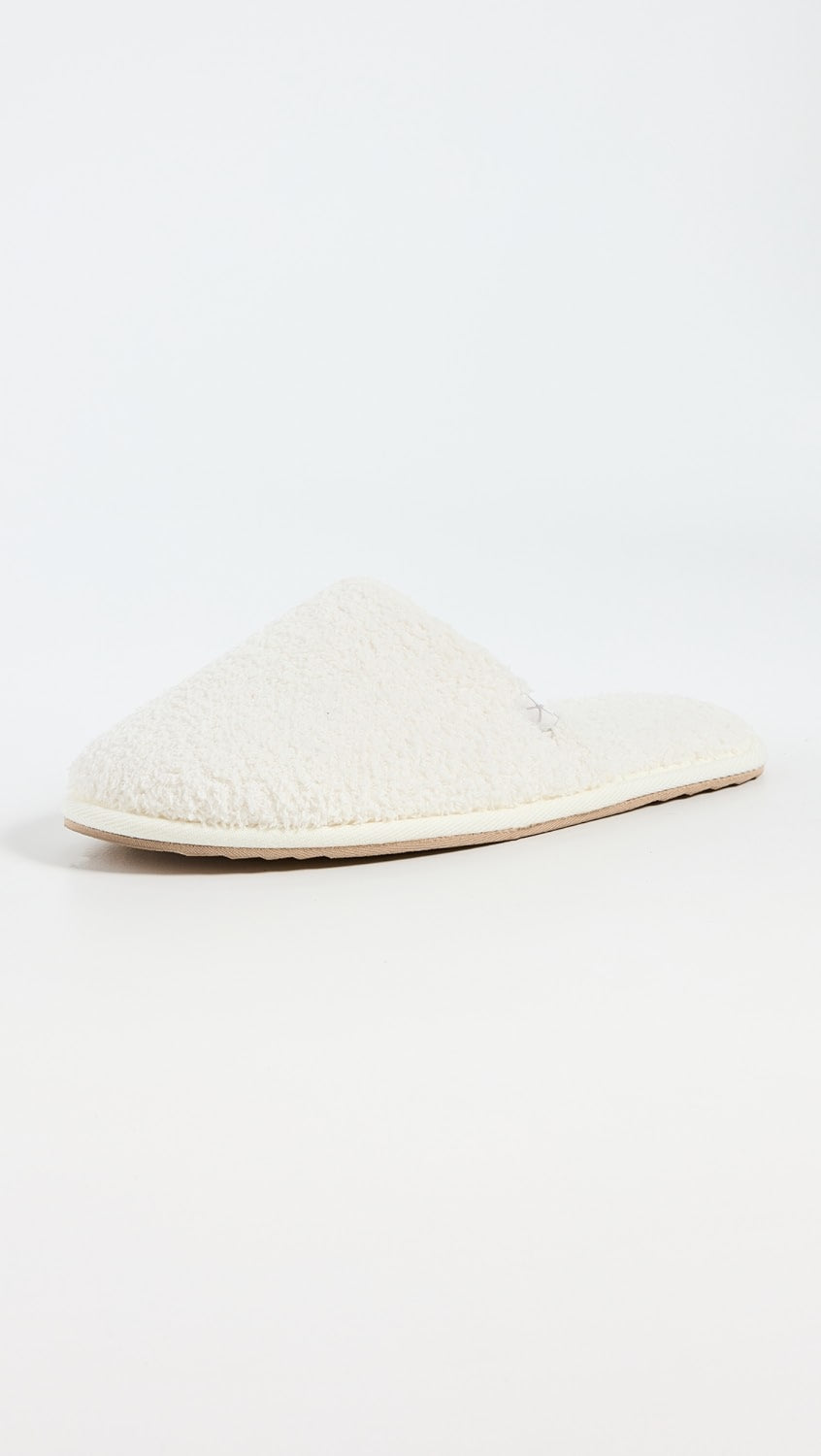 Barefoot Dreams CozyChic White Unisex Slippers