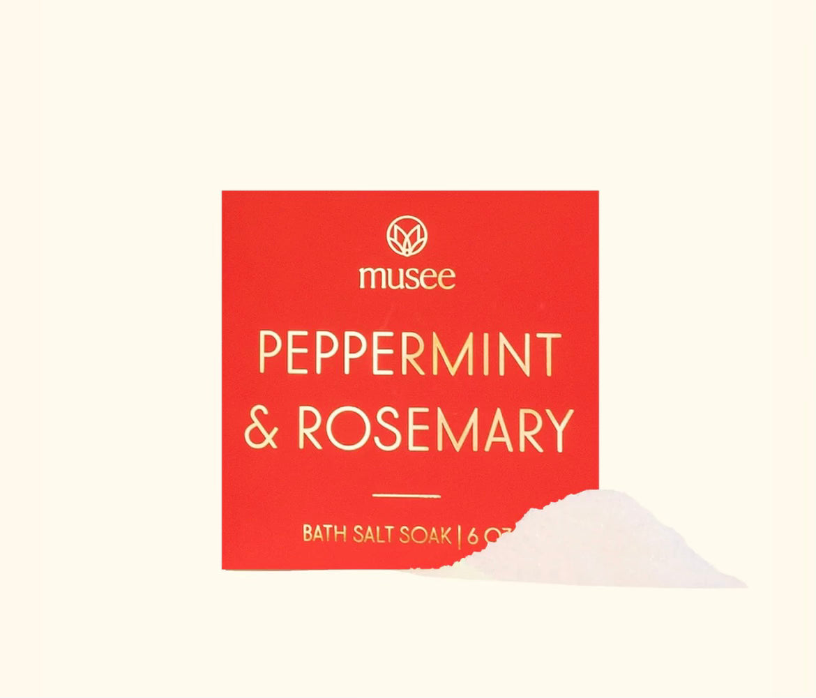 Musee Peppermint and Rosemary Mini Salt Soak