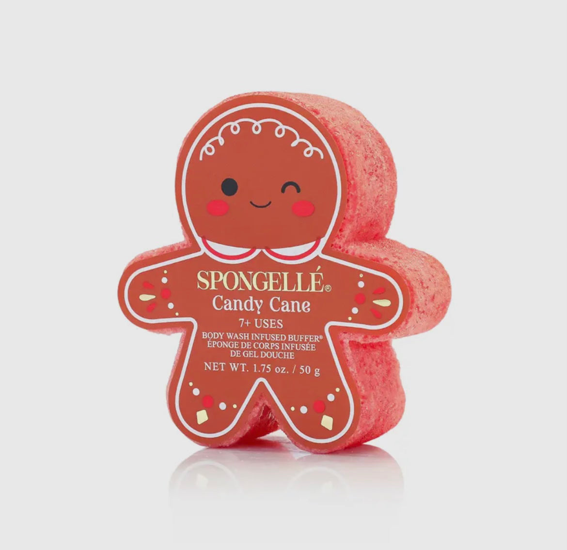 Spongelle Candy Cane Gingerbread Body Buffer