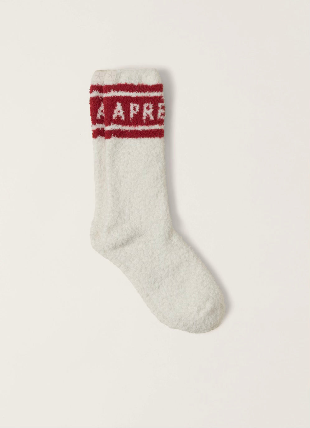 Barefoot Dreams Cream / Americana Red CozyChic Apres Ski Socks