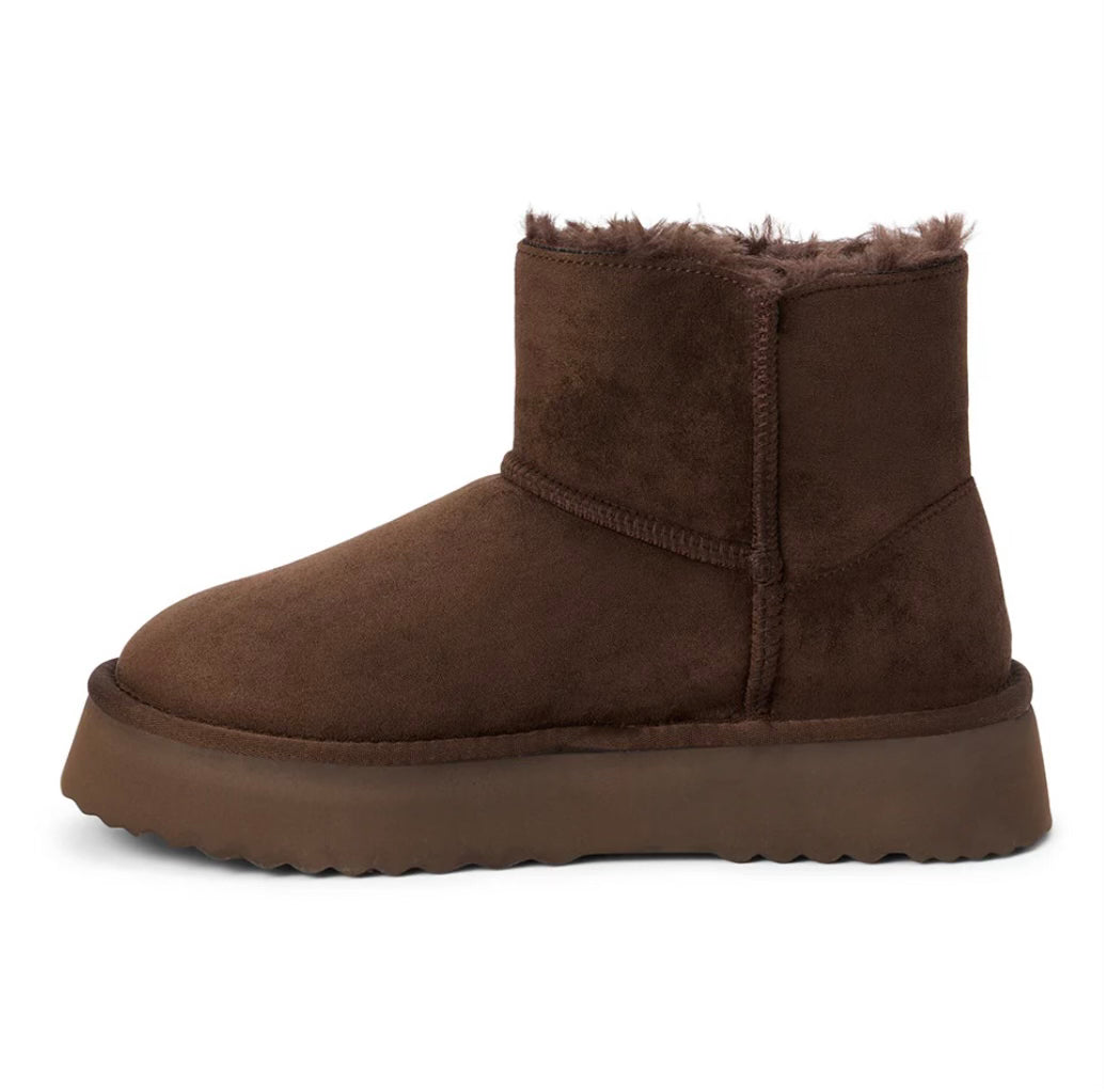 Brown Beach platform mini boot slippers