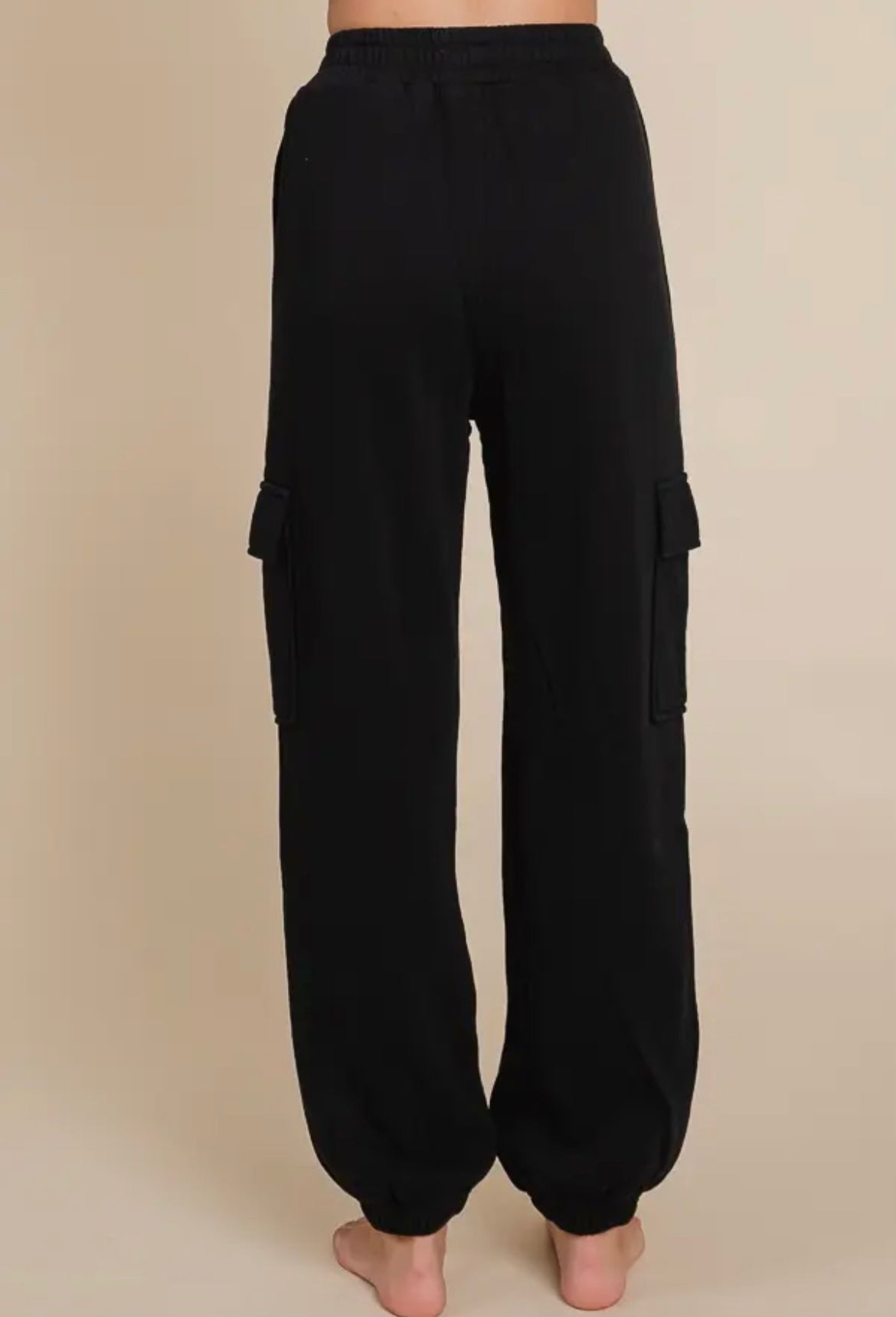 Black Cargo Joggers