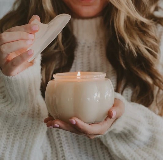 WARM AND COZY PUMPKIN JAR 20 OZ SOY CANDLE