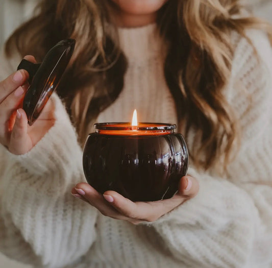 HELLO FALL PUMPKIN JAR 20 OZ SOY CANDLE