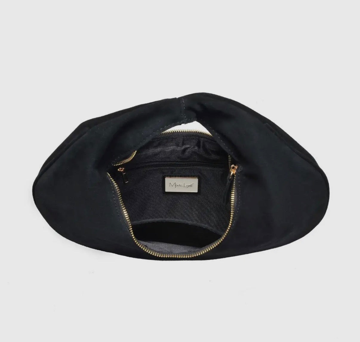 BLACK SUEDE FARRAH BAG