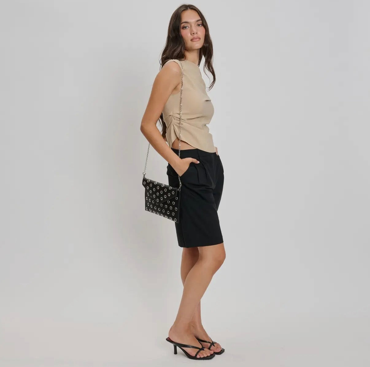 BLACK RAMONA POUCH BAG