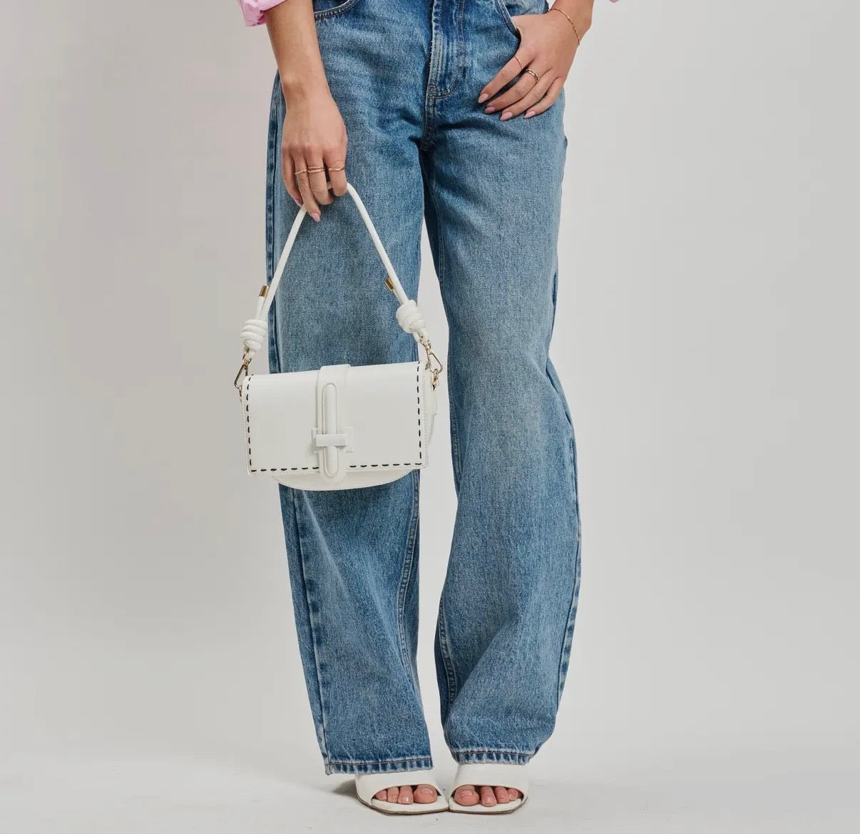 OFF WHITE STITCHED NORAH BAG