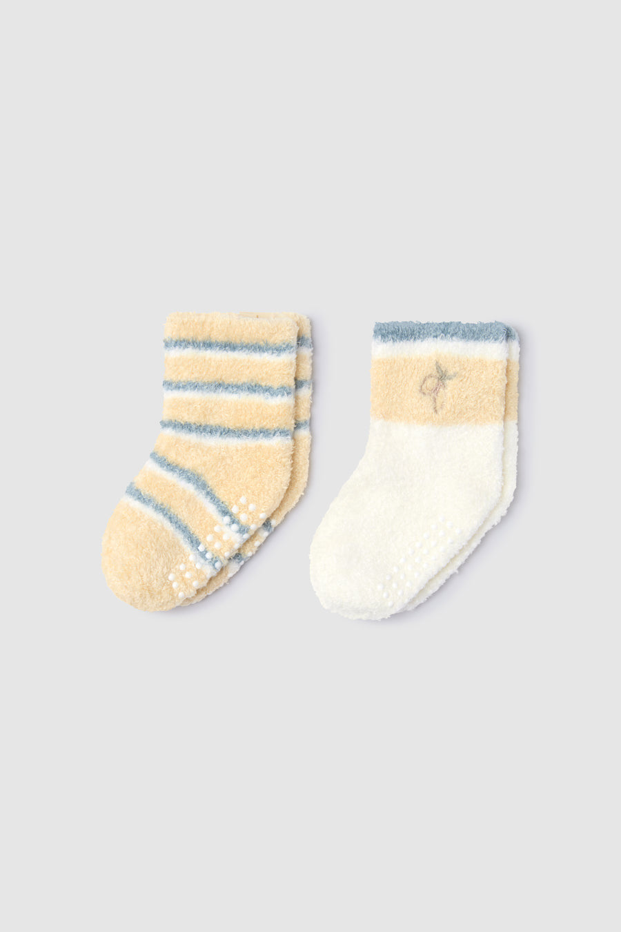 Barefoot Dreams Baby Lemon Stripe Sock Set