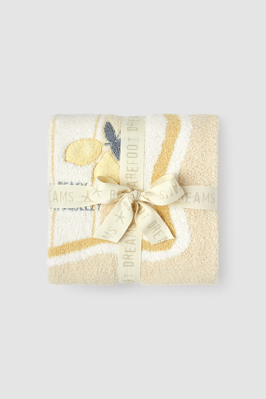 Barefoot Dreams CozyChic Lemon Stroller Blanket