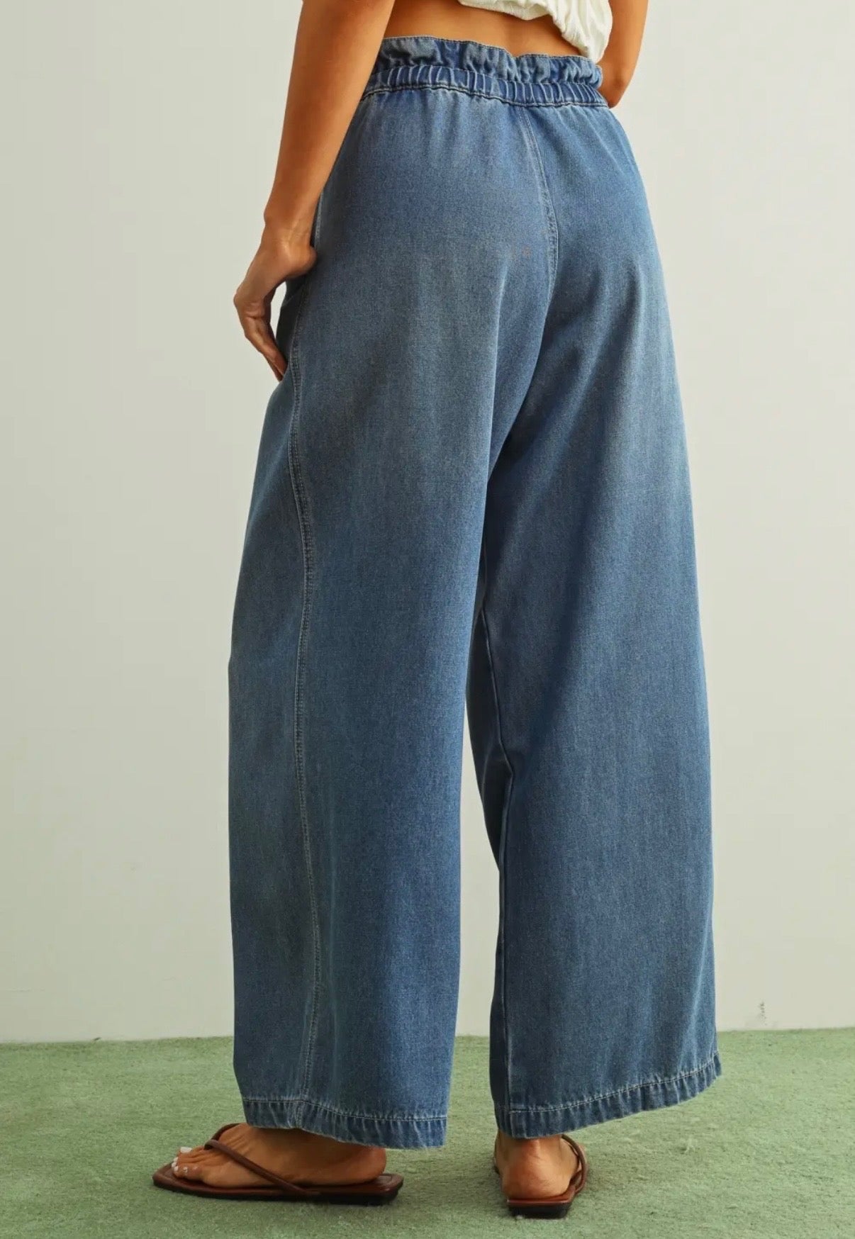 Cotton Belt Tencel Denim Pants