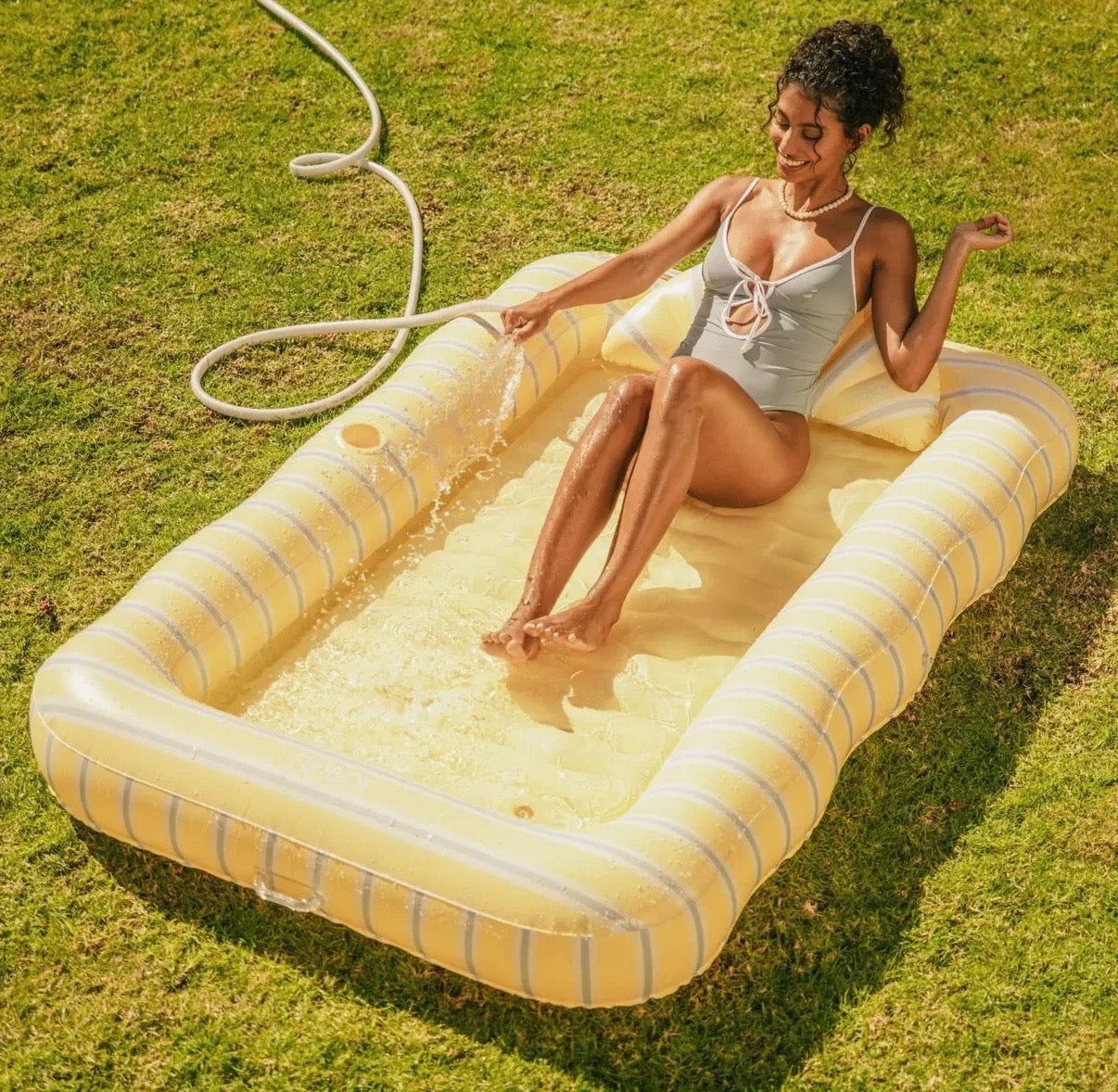 FUNBOY Yellow Tanning Pool Lounger