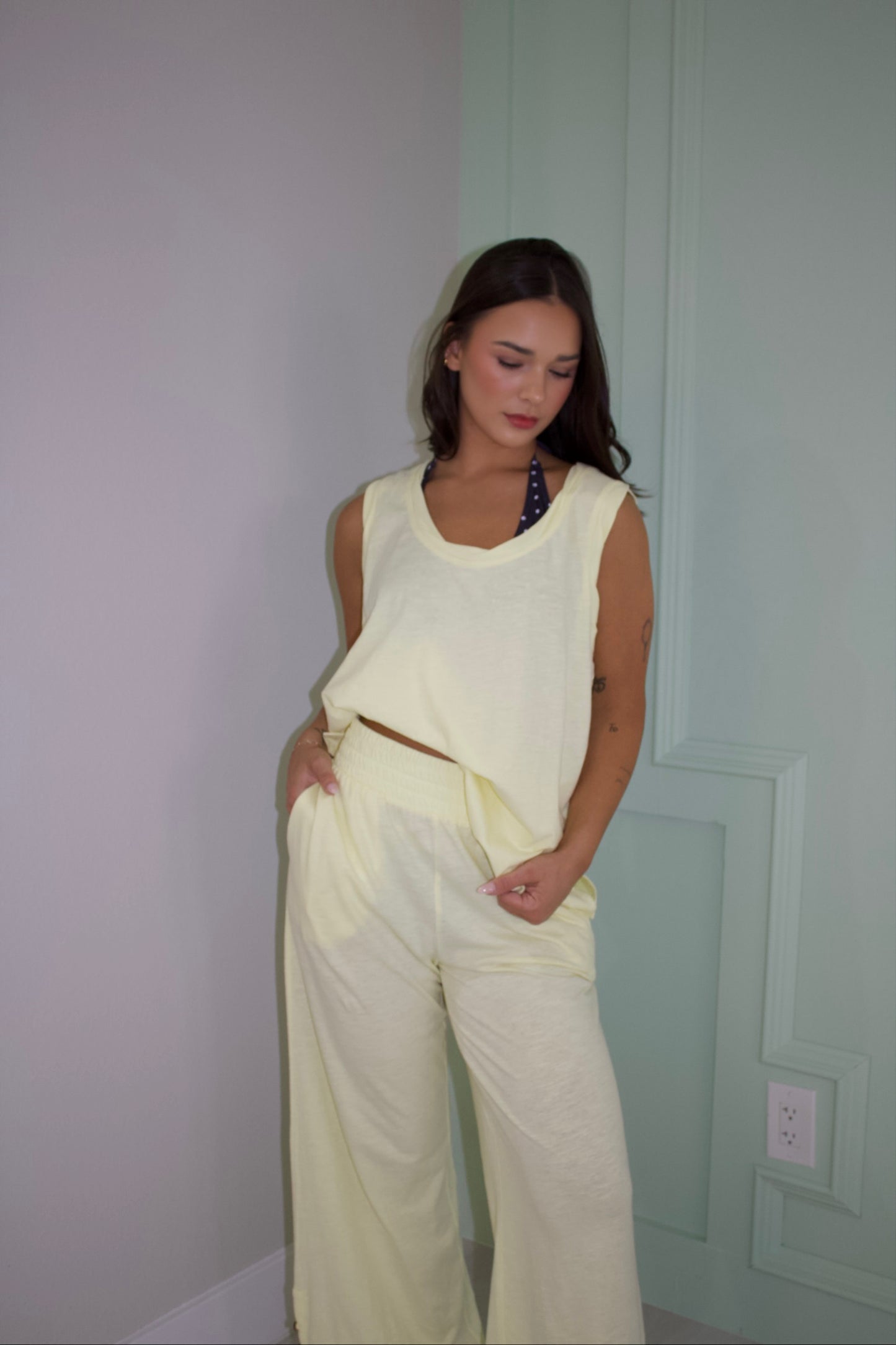 Lemonilla Cotton Tank & Pants Set