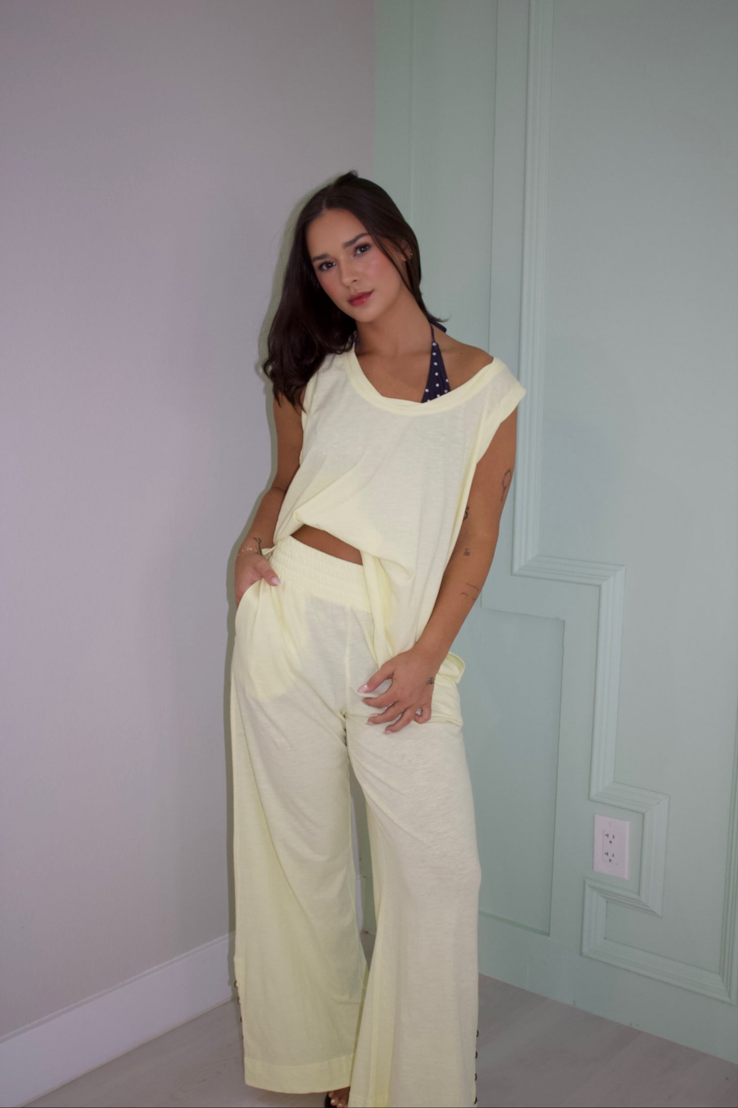 Lemonilla Cotton Tank & Pants Set