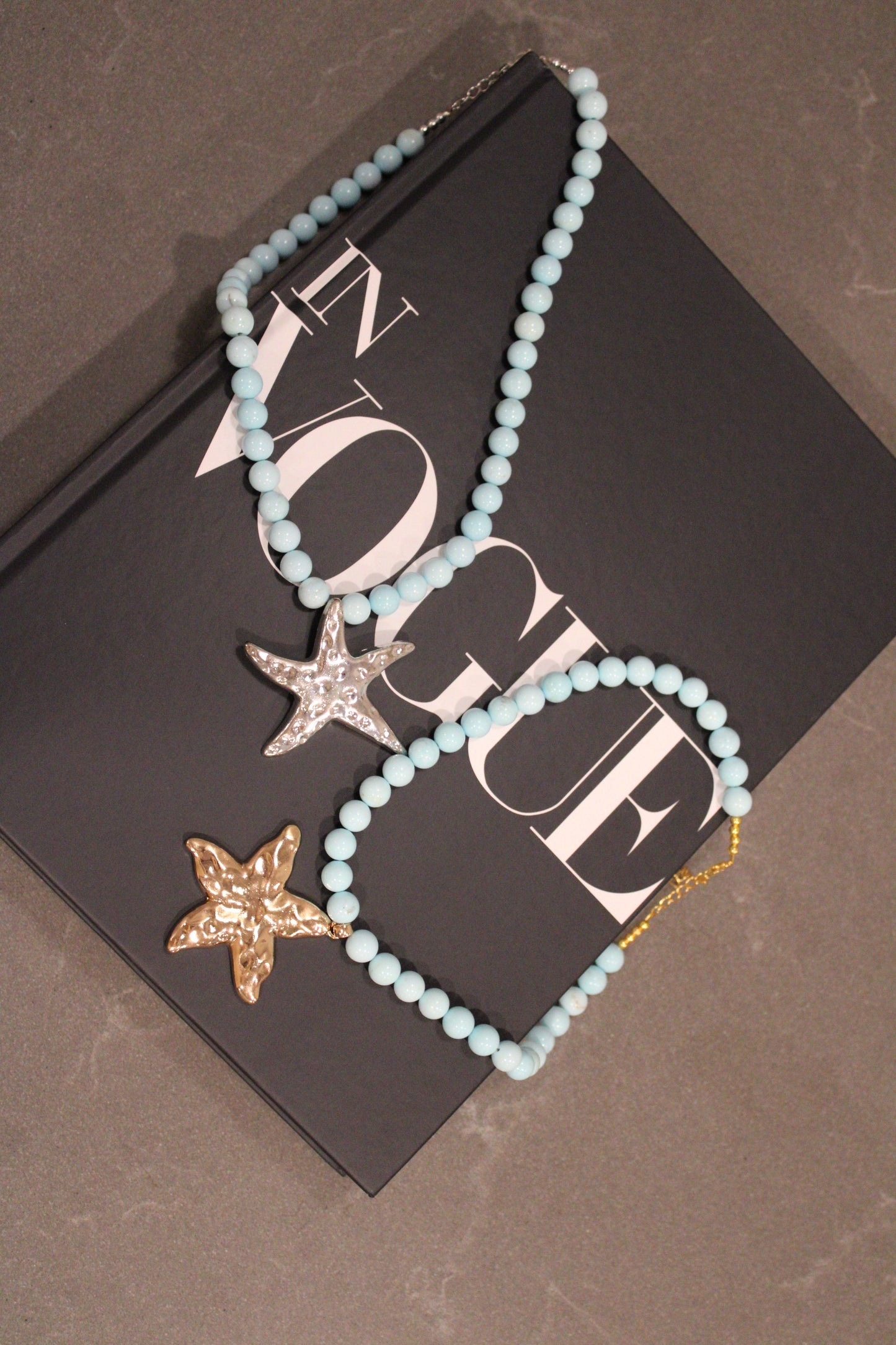 TUCK&CO By The Sea Turquoise Gold Starfish Necklace