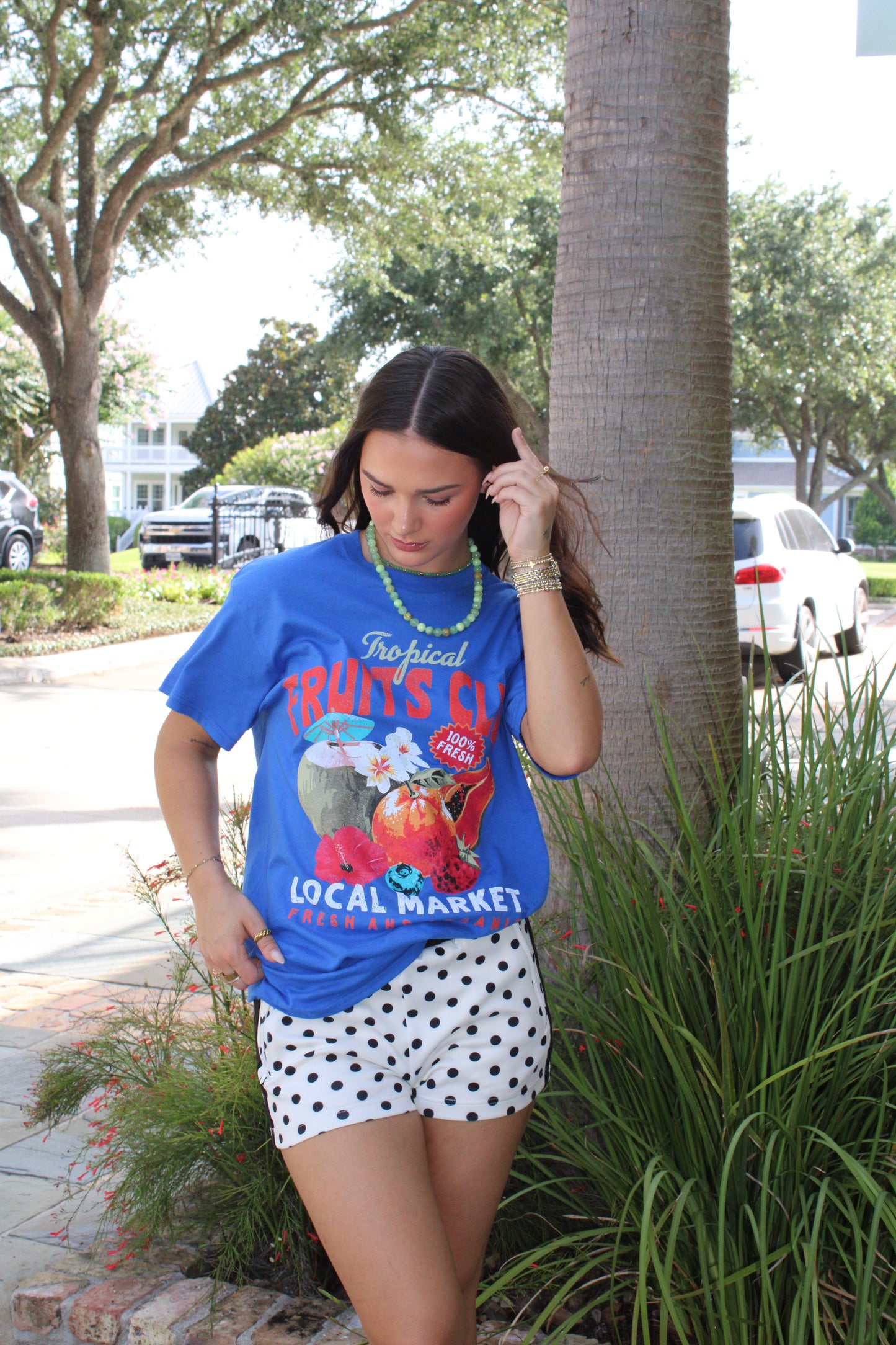 Tropical Fruits Club Blue T-Shirt