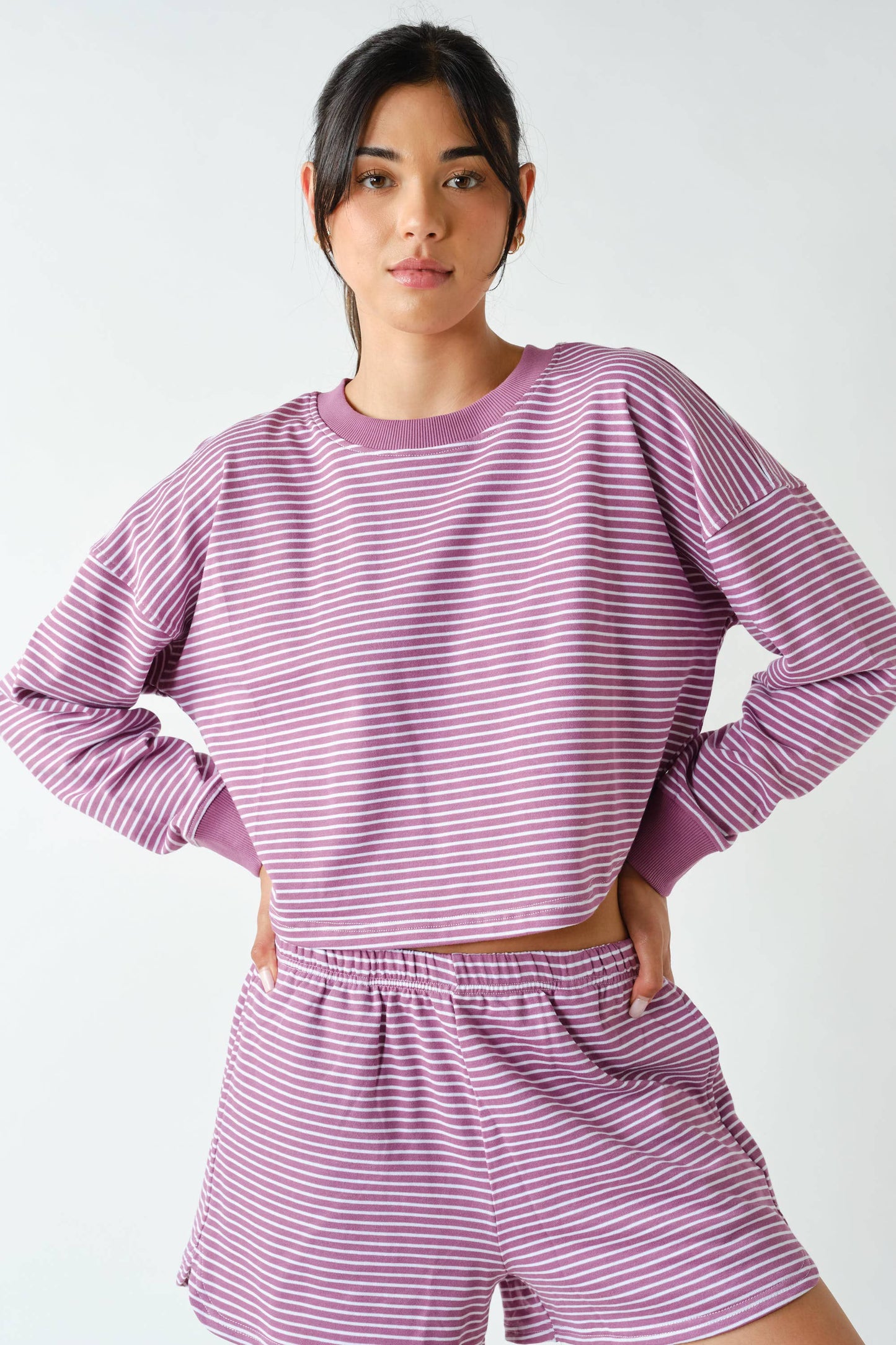 MULLBERRY BOARDWALK STRIPE SHORTS SET