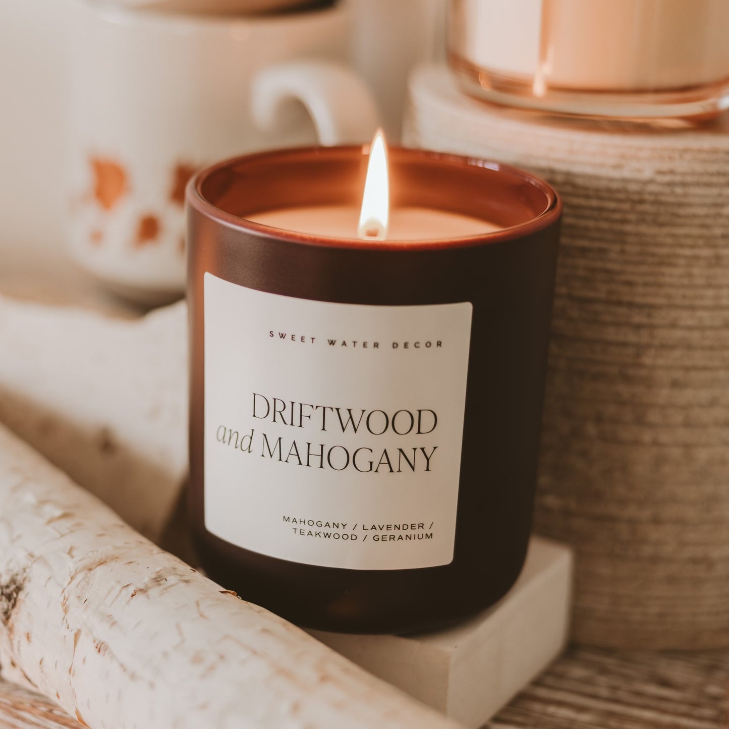 DRIFTWOOD AND MAHOGANY 15OZ CANDLES