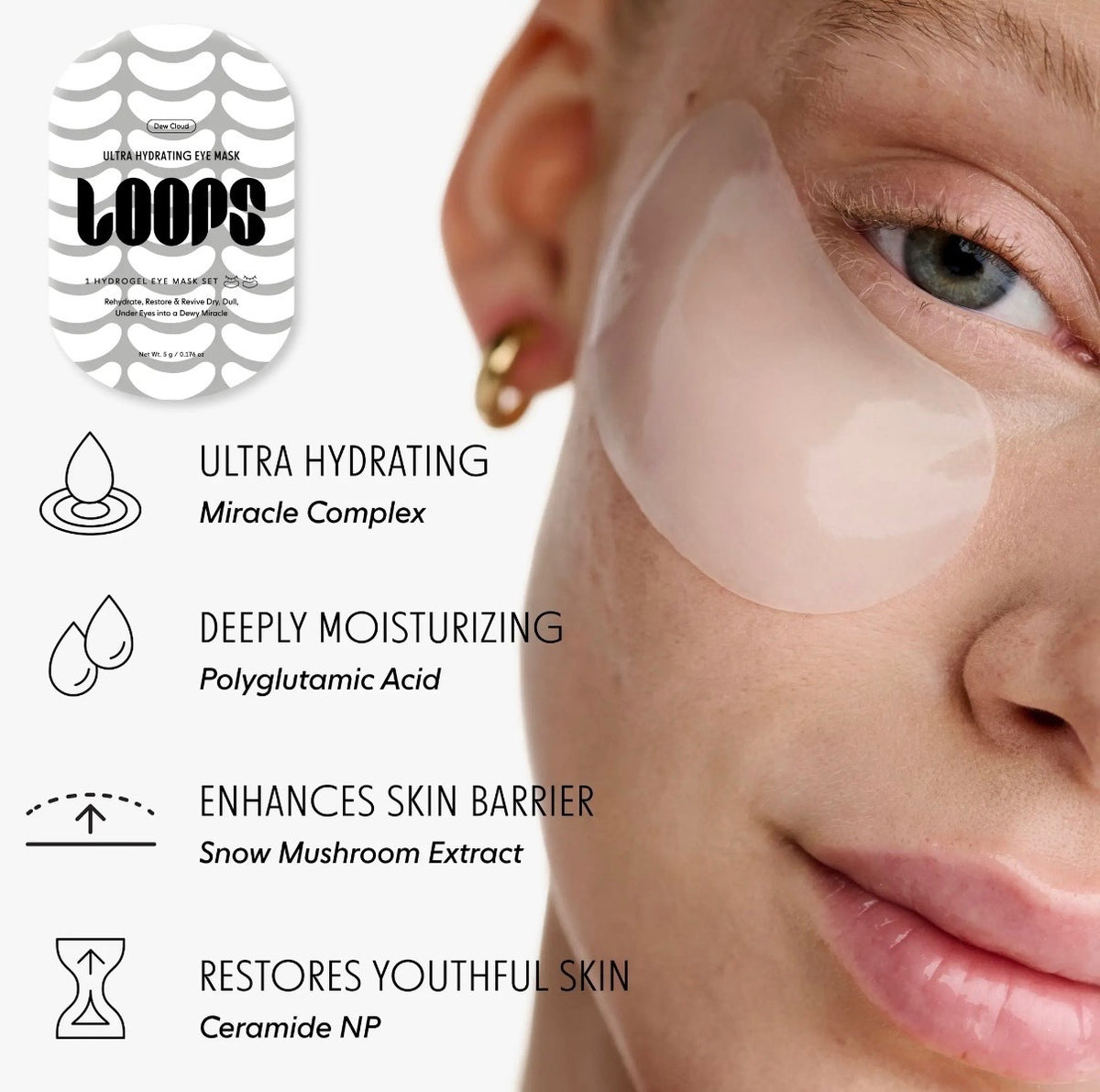 LOOPS DEW CLOUD EYE MASKS SINGLE PACK