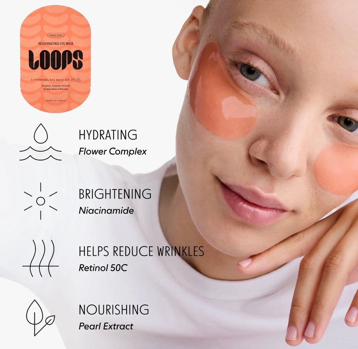 LOOPS WEEKLY RESET EYE MASKS SINGLE PACK