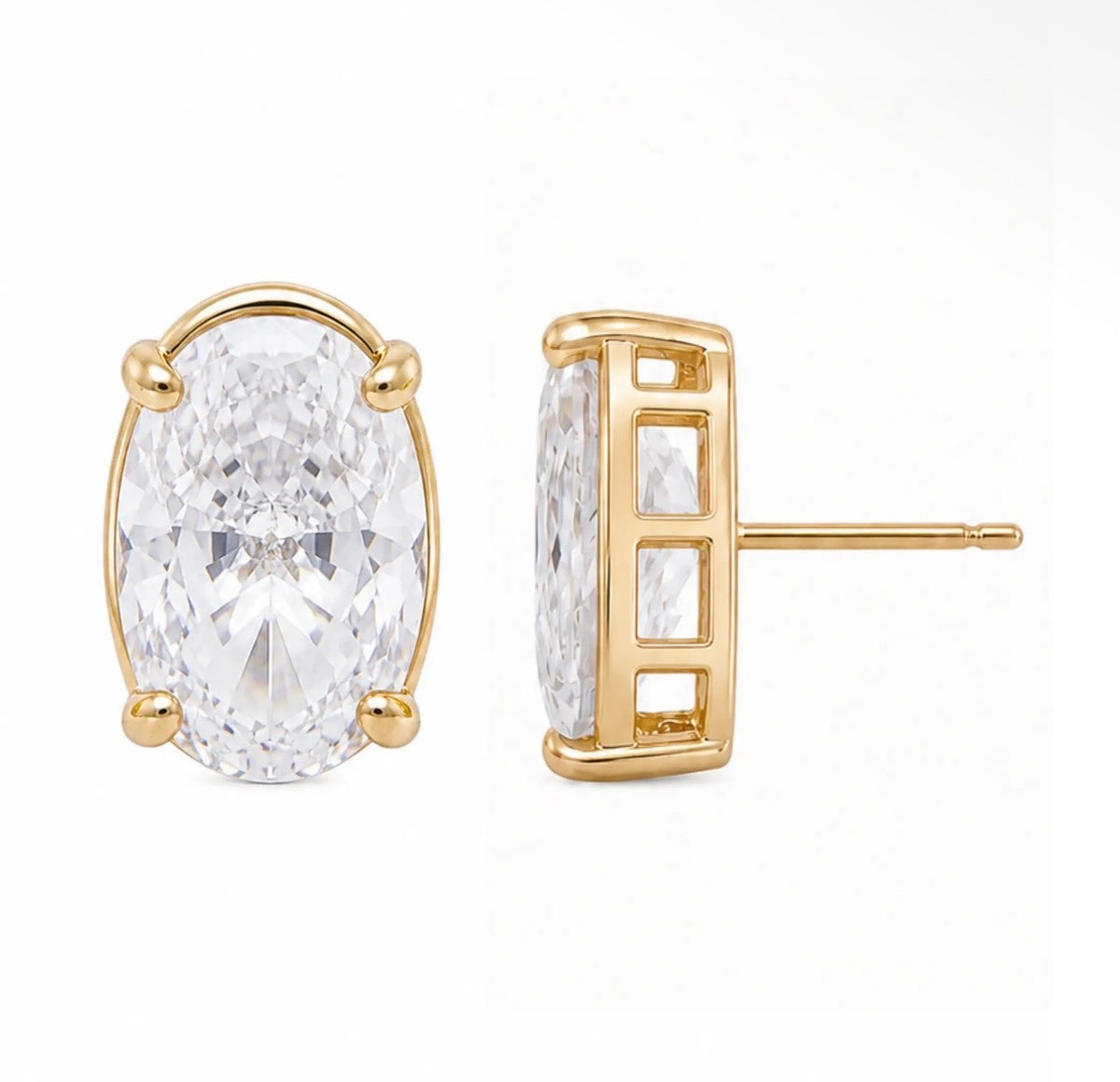 CECILY OVAL STUD EARRING