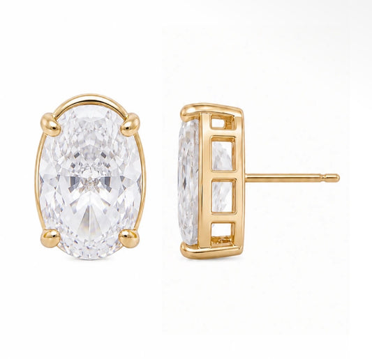 CECILY OVAL STUD EARRING