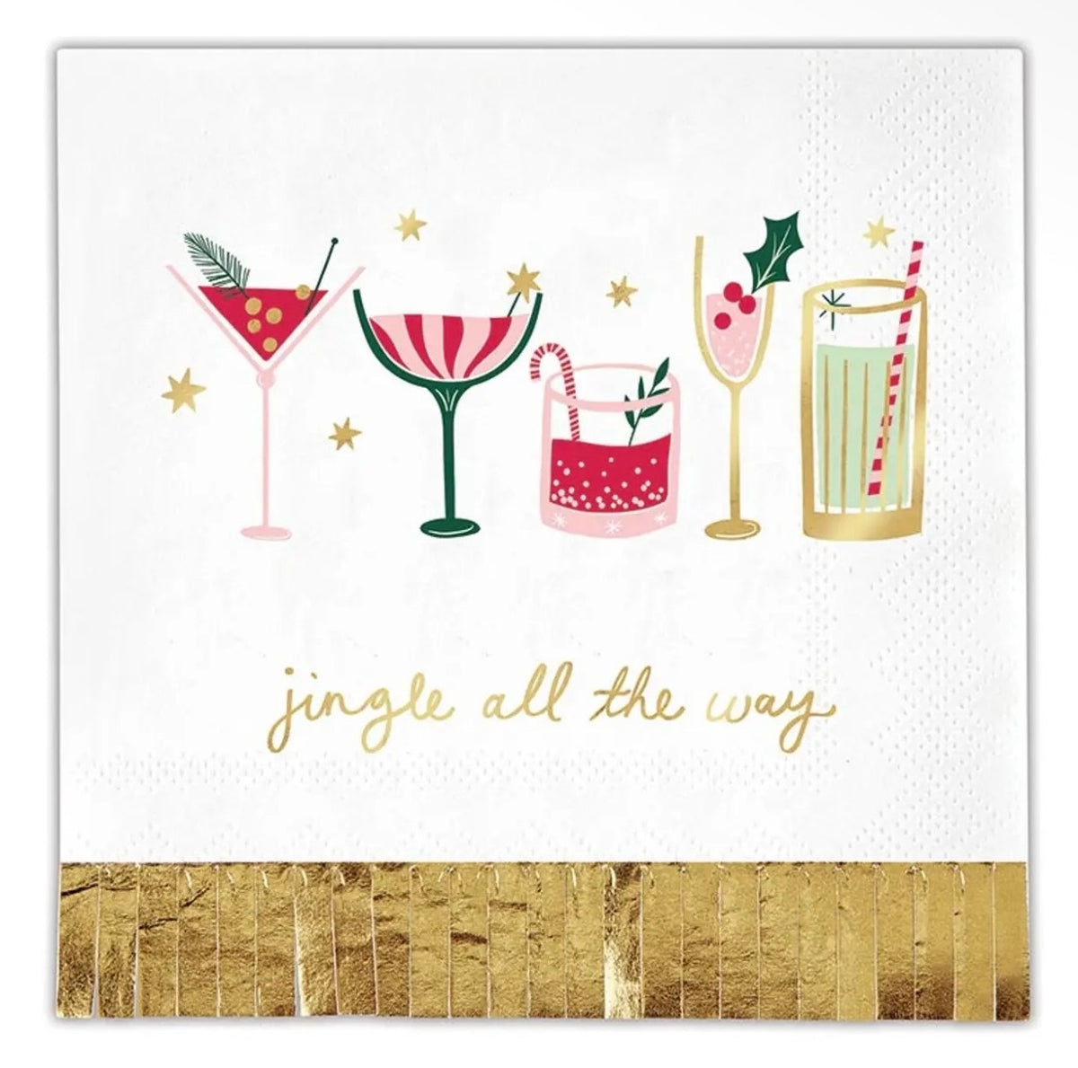 JINGLE ALL THE WAY FRINGE NAPKINS